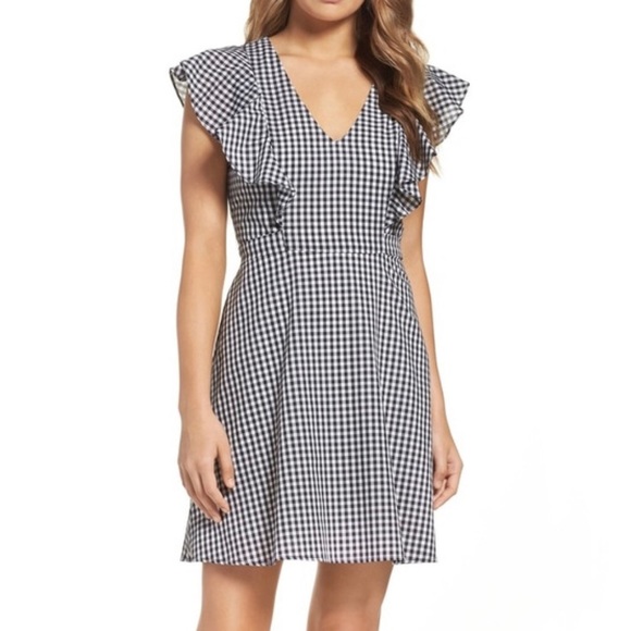 Charles Henry Black White Gingham Check 